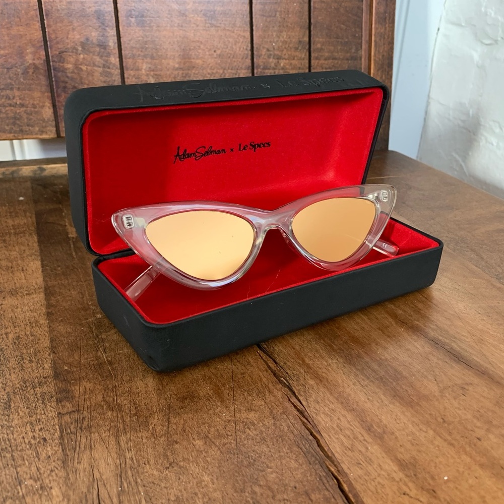Le Specs Transparent Sunglasses with Orange Lenses